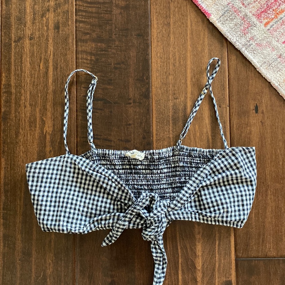 For love and lemons Gingham tie top